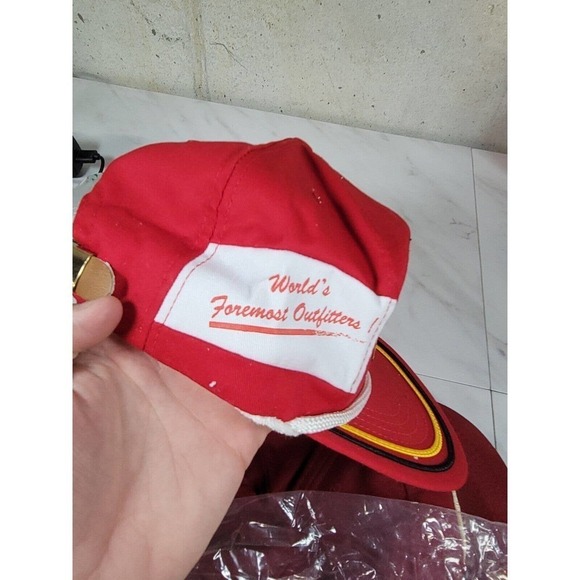 Vintage‎ CABELA’S Cap Hat Embroidered Salmon Trucker Fishing Fish Red - Picture 8 of 9